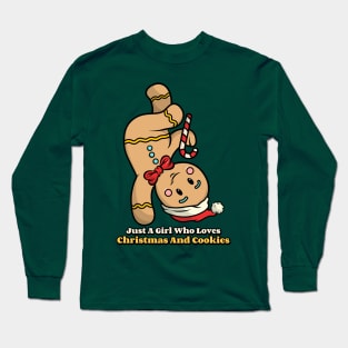 Just A Girl Who Loves Christmas And Cookies Long Sleeve T-Shirt